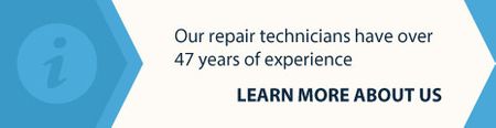 our repair technicians have over 47 years of experience - learn more about us 1
